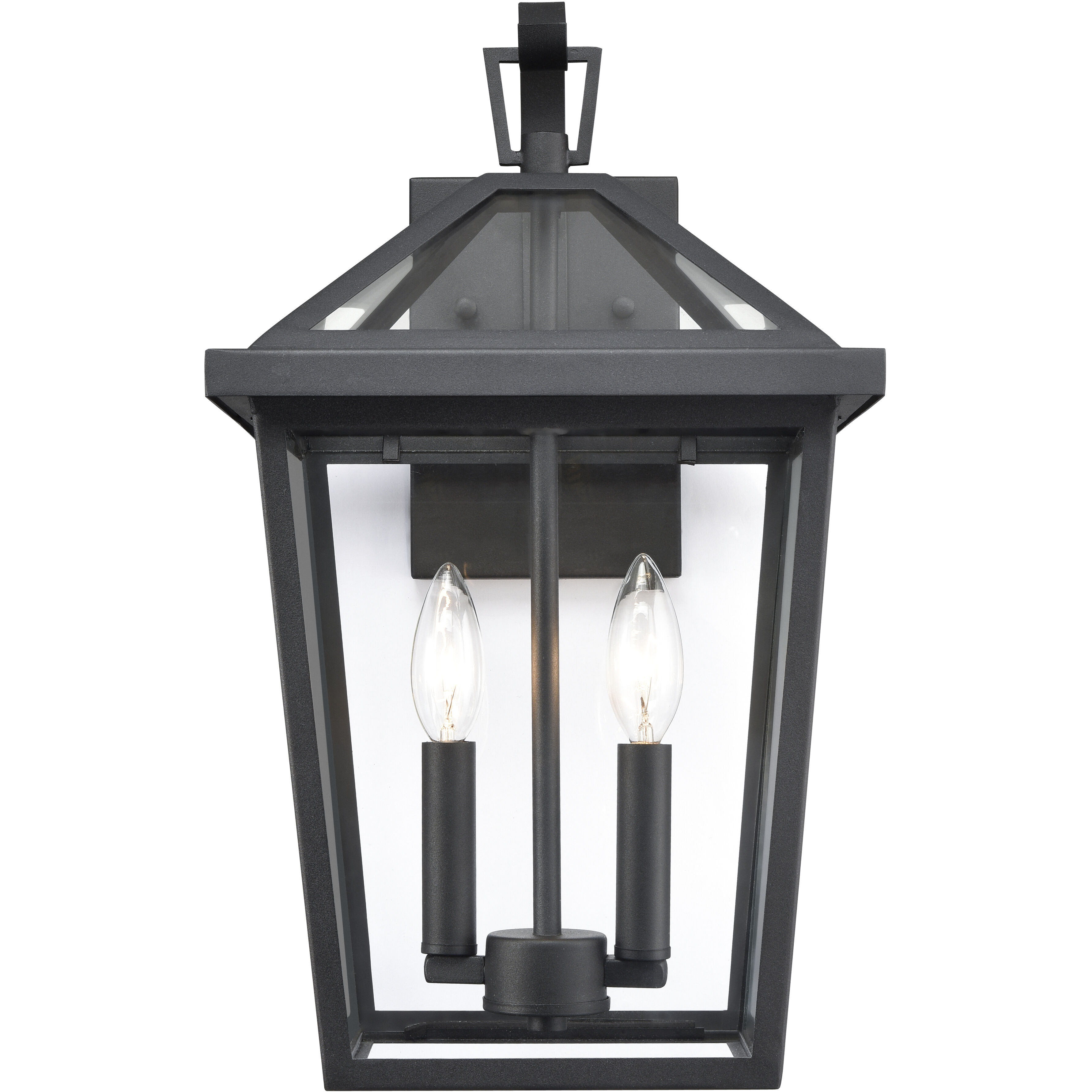 Mensun 2 Light 17.5 inch Textured Black Outdoor Wall Sconce